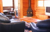 lodge with wood burner