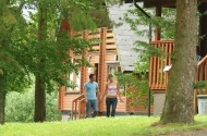 Kielder Water Lodges outside