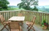 wales log cabin decking area