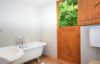 viewing platform log cabin bath bathroom