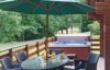 Veranda and hot tub at conifer lodges